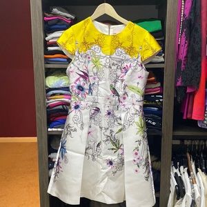 Ted Baker white/yellow floral dress